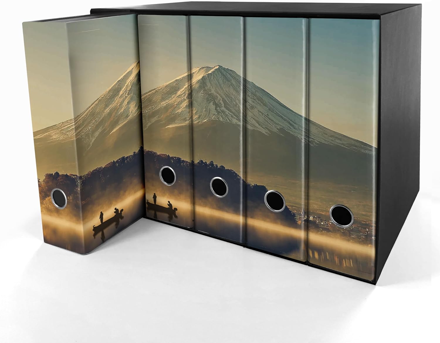 Set da 5 raccoglitori ad anelli - MONTE FUJI (H31 cm con 2 anelli)