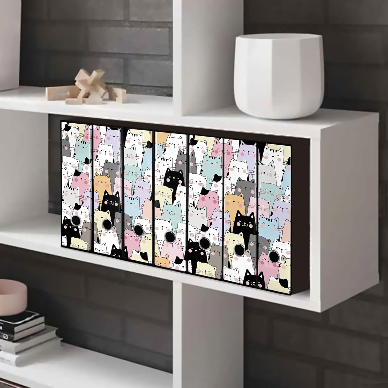 Set da 7 raccoglitori ad anelli GATTONI - Faldoni SHAREPRINTING (H31 con 2 anelli)
