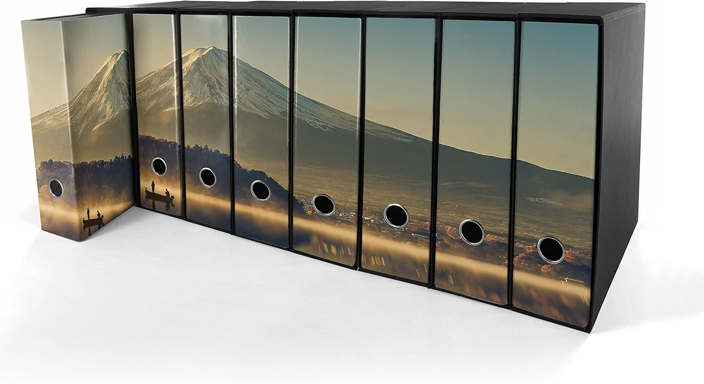 Set da 8 raccoglitori ad anelli MONTE FUJI - Faldoni SHAREPRINTING (H31 con 2 anelli)
