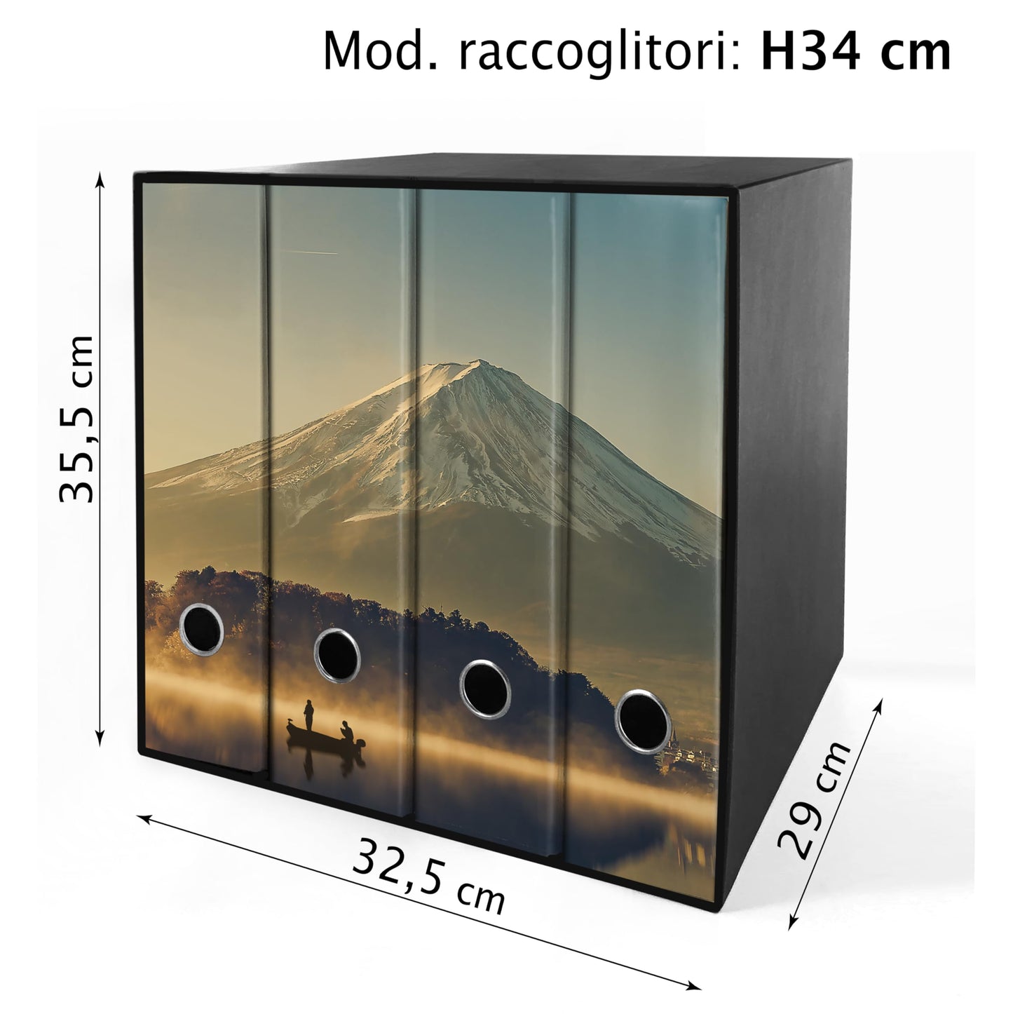Set da 4 raccoglitori ad anelli - MONTE FUJI
