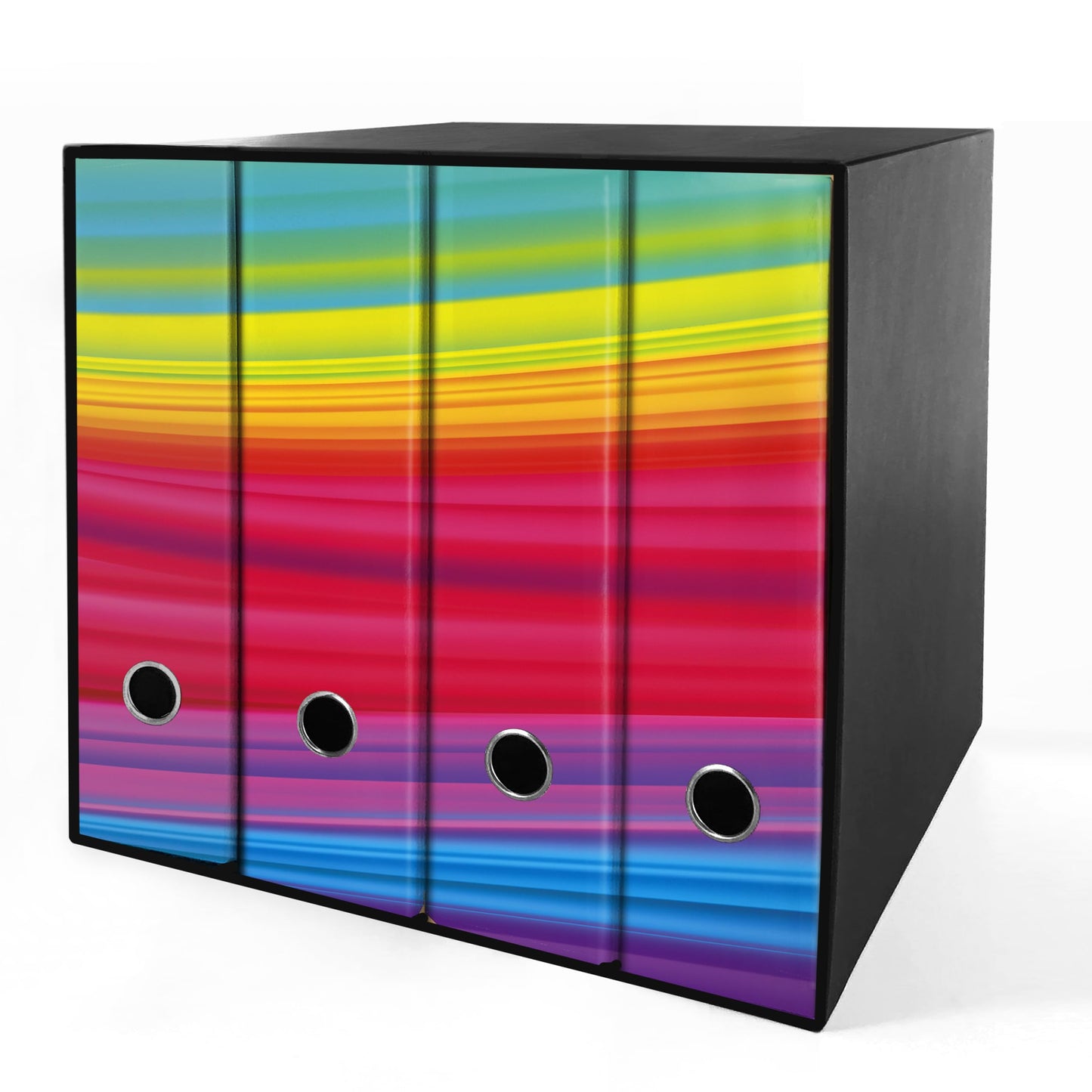 Set da 4 raccoglitori ad anelli ARCOBALENO - Faldoni SHAREPRINTING (H31 con 2 anelli)
