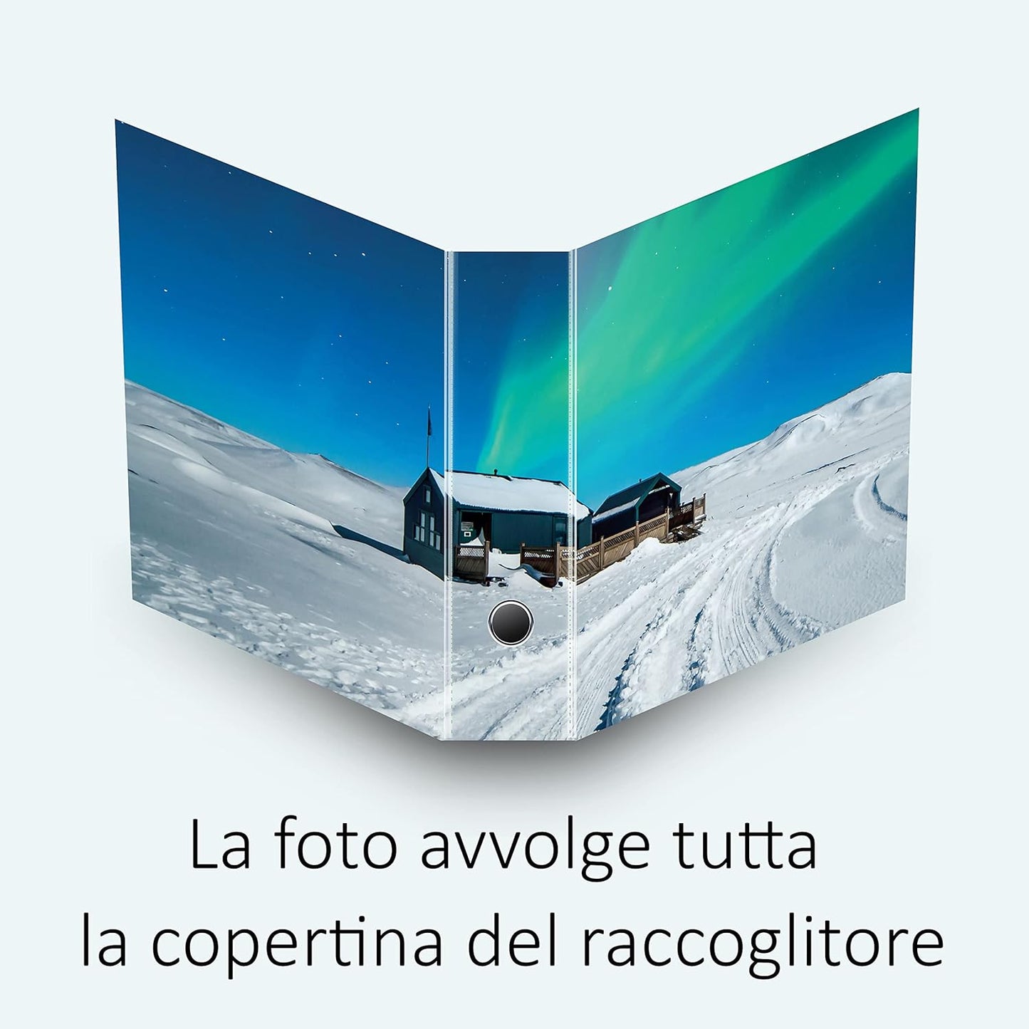 Set da 8 raccoglitori ad anelli AURORA - Faldoni SHAREPRINTING (H31 con 2 anelli)