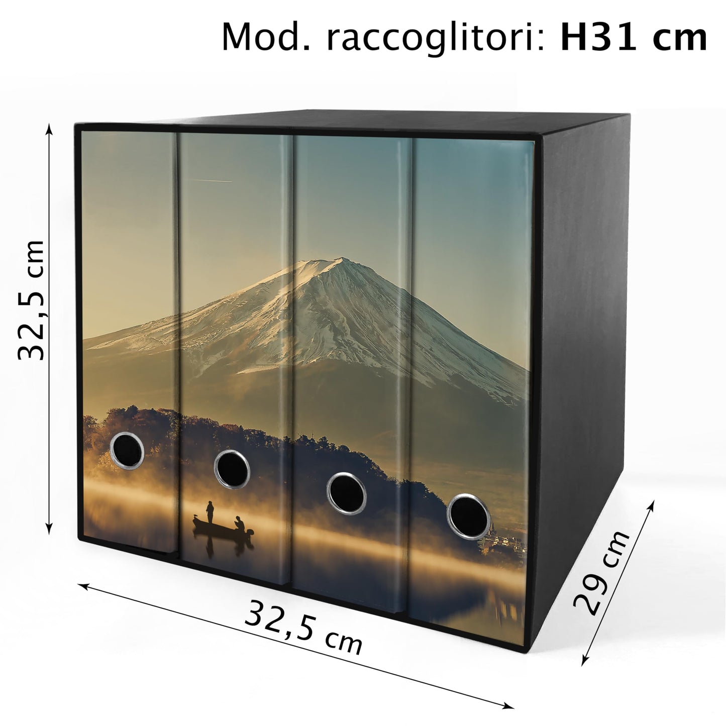 Set da 4 raccoglitori ad anelli - MONTE FUJI