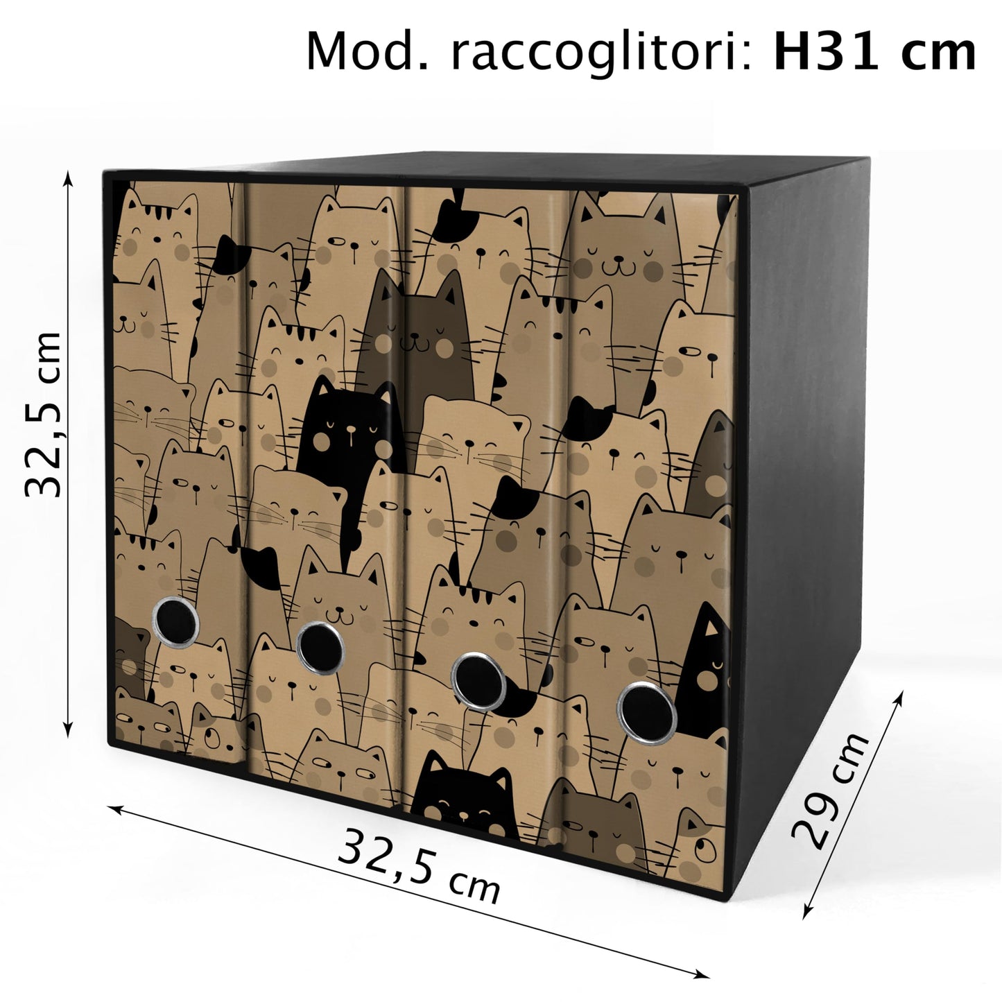 Raccoglitori ad anelli Avana GATTONI - Set da 4 raccoglitori - SHAREPRINTING Faldoni
