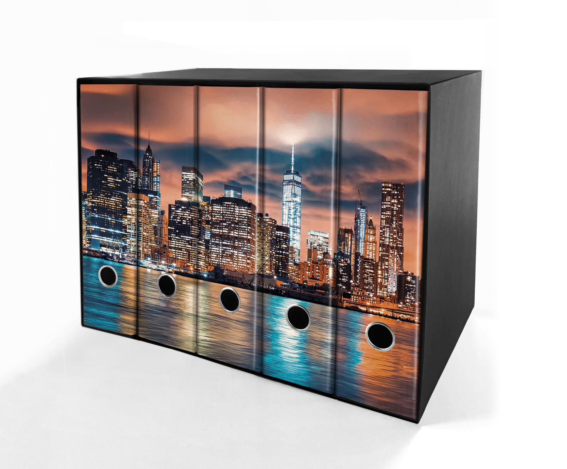 Set da 5 raccoglitori ad anelli - NEW YORK (H31 cm con 2 anelli)