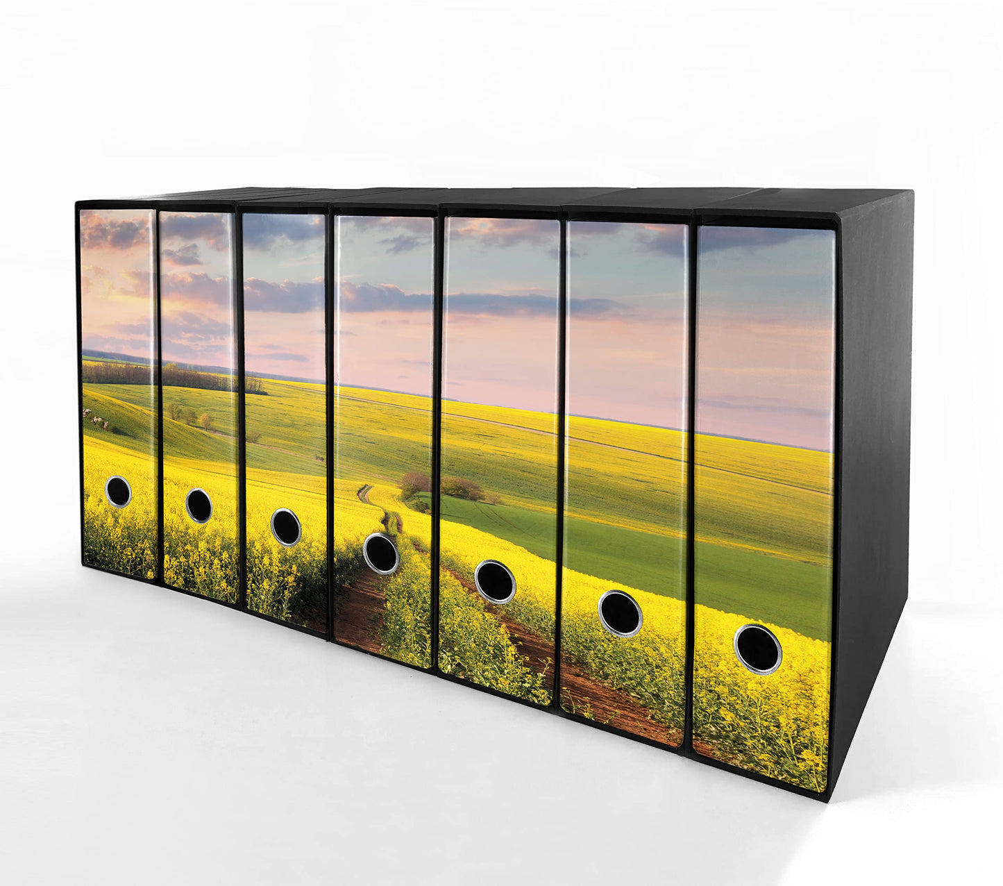 Set da 7 raccoglitori ad anelli CAMPO FIORITO - Faldoni SHAREPRINTING (H31 con 2 anelli)
