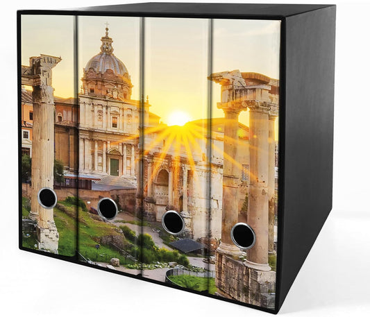 Set da 4 raccoglitori ad anelli ROMA ANTICA - Faldoni SHAREPRINTING (H31 con 2 anelli)