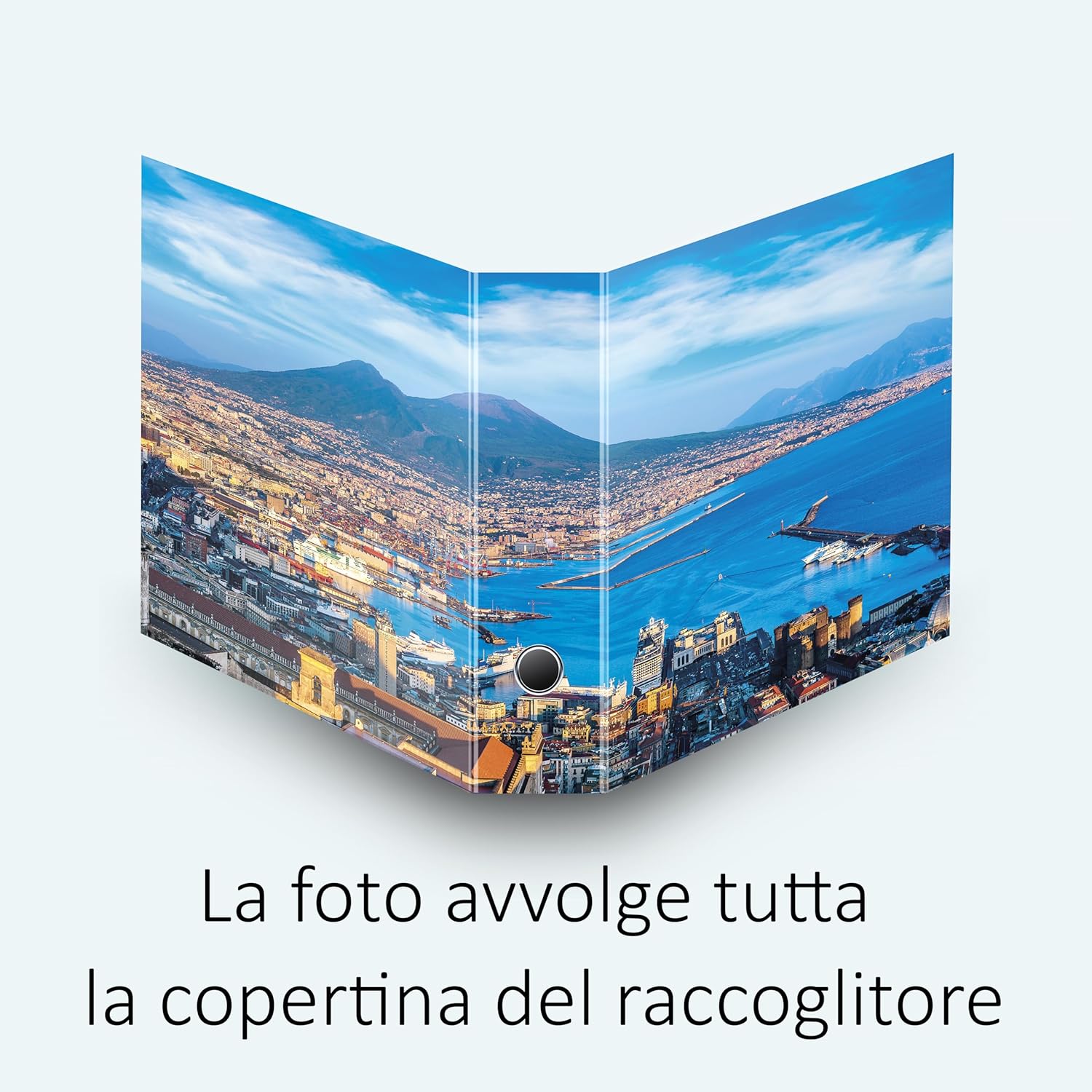 Set da 5 raccoglitori ad anelli GOLFO DI NAPOLI - Faldoni SHAREPRINTING (H31 con 2 anelli)