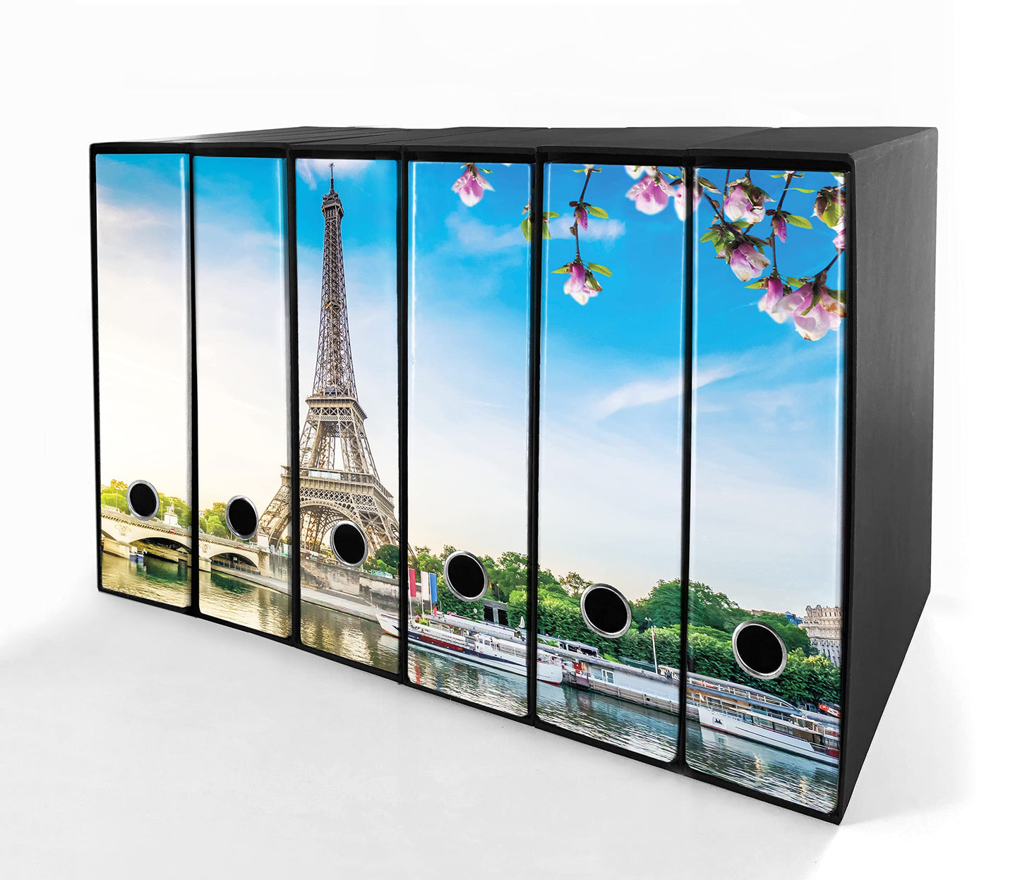 Set da 6 raccoglitori ad anelli PARIGI - Faldoni SHAREPRINTING (H31 con 2 anelli)