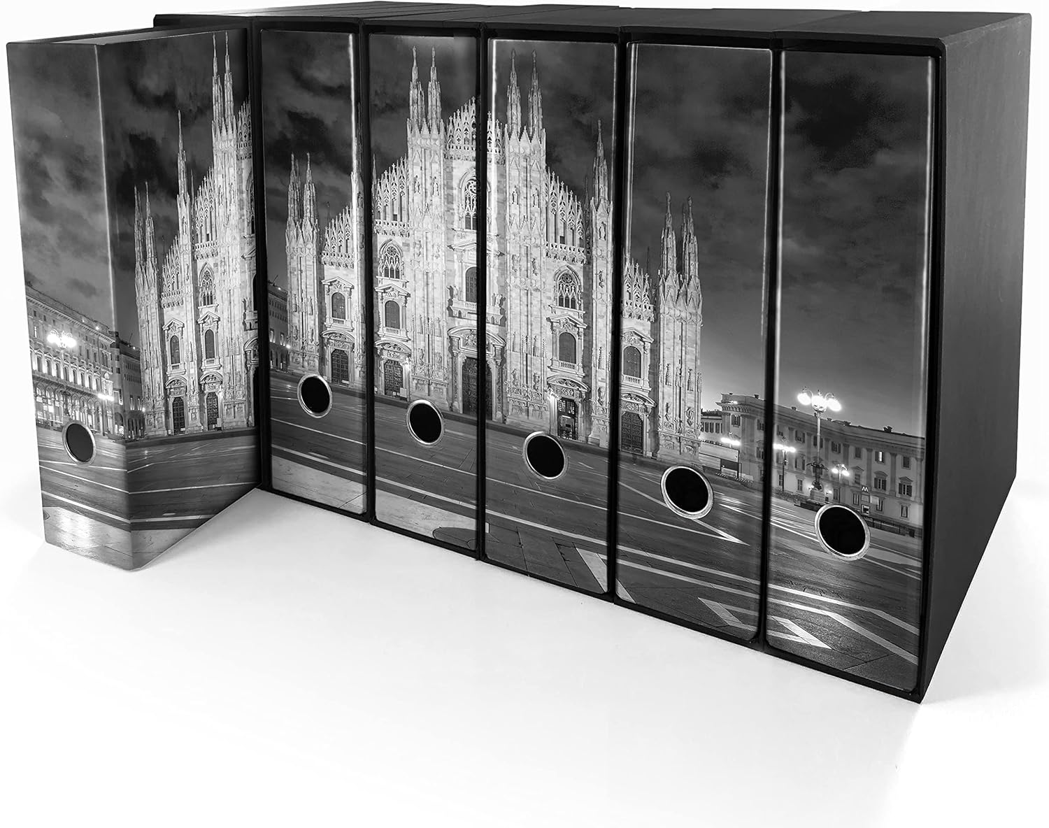 Set da 6 raccoglitori ad anelli DUOMO DI MILANO - Faldoni SHAREPRINTING (H31 con 2 anelli)