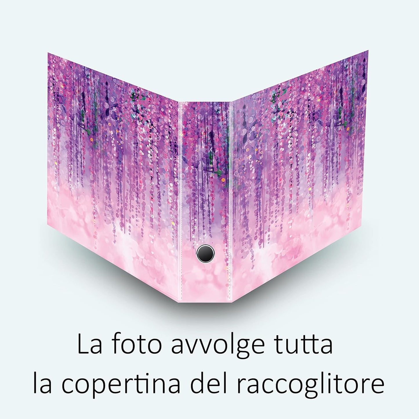 Set da 9 raccoglitori ad anelli GLICINE - Faldoni SHAREPRINTING (H31 con 2 anelli)
