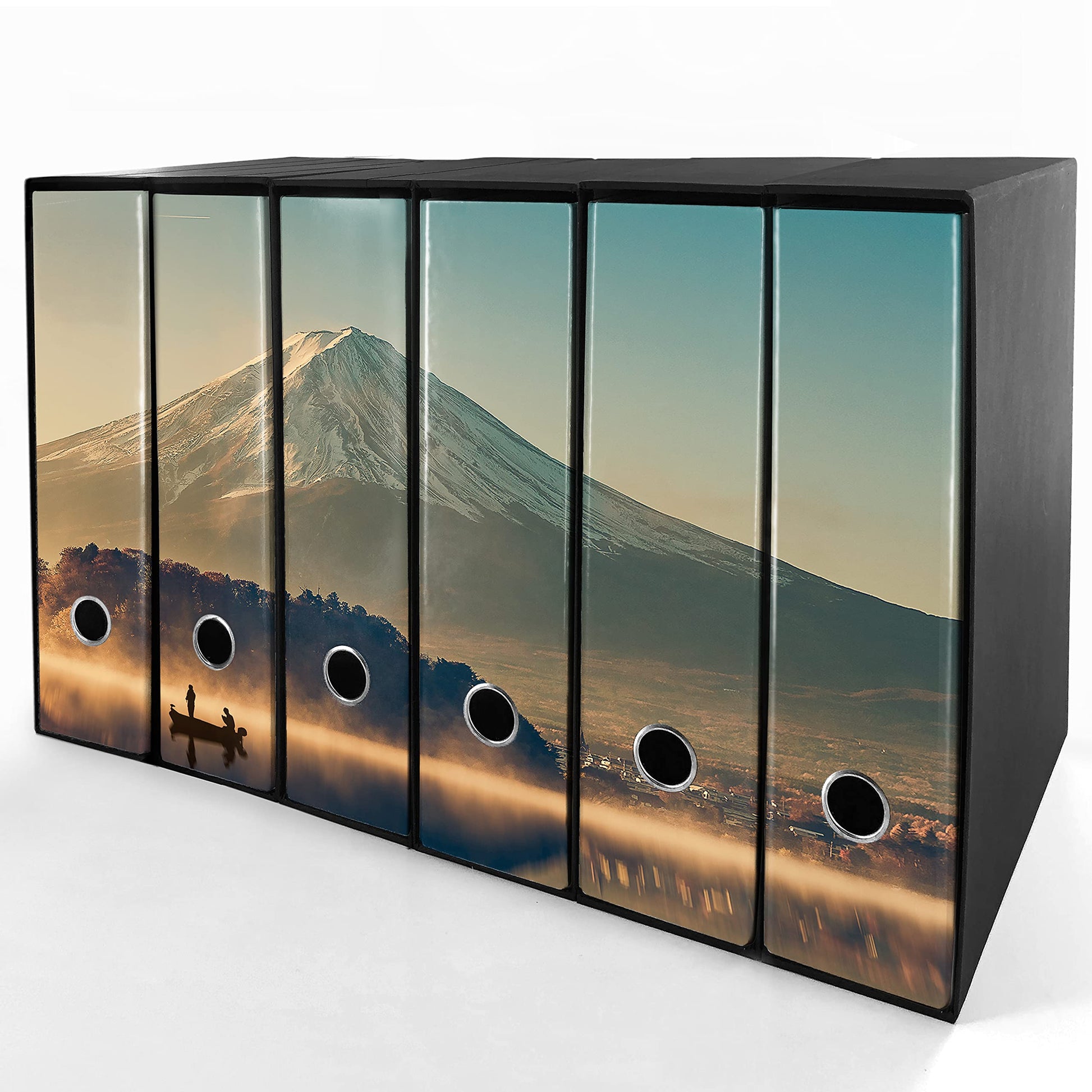 Set da 6 raccoglitori ad anelli - MONTE FUJI (H31 cm con 2 anelli)