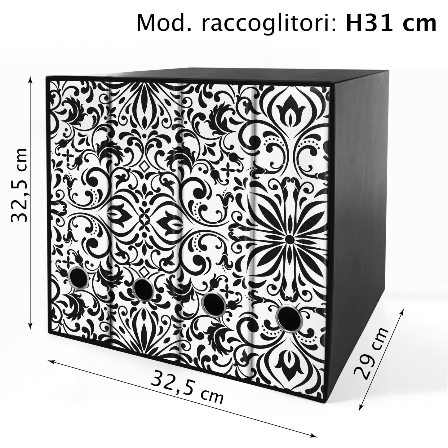 Set da 4 raccoglitori ad anelli - DAMASCO