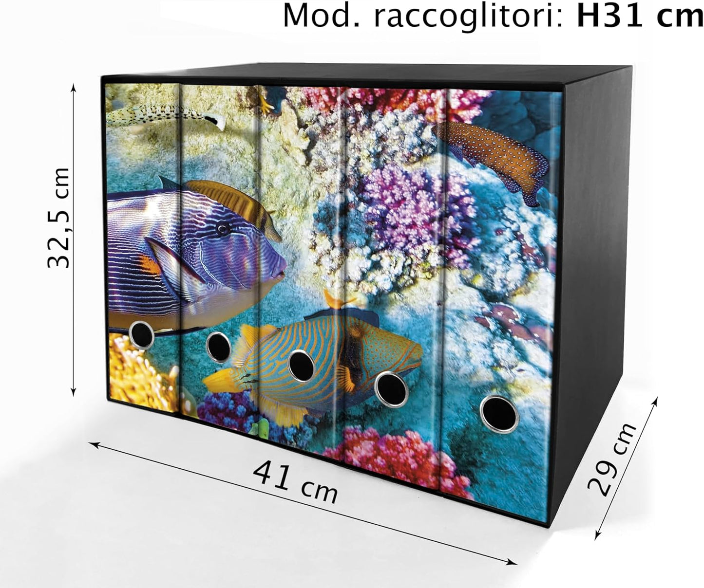 SET da 5 Raccoglitori ad anelli - PESCI (28x31 cm con 2 anelli)