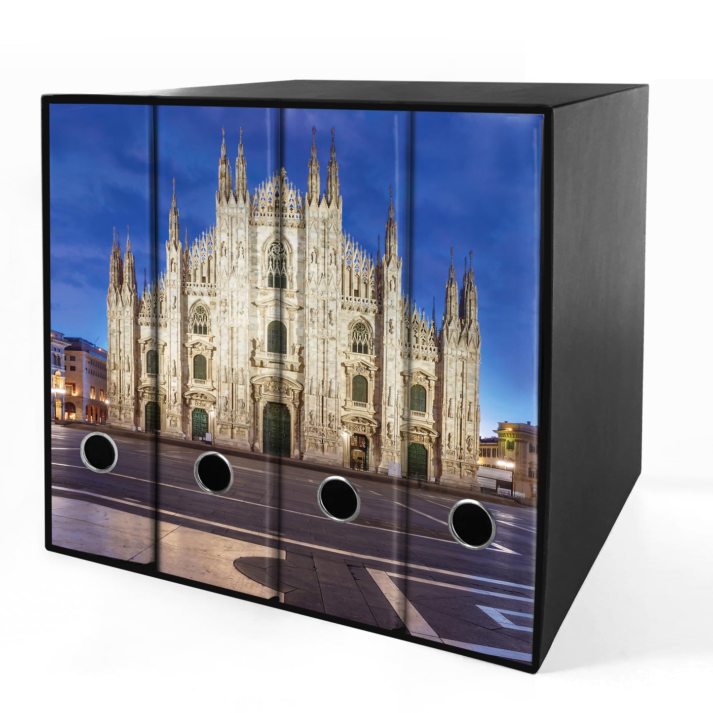 Set da 4 raccoglitori ad anelli DUOMO DI MILANO A COLORI - Faldoni SHAREPRINTING (H31 con 2 anelli)
