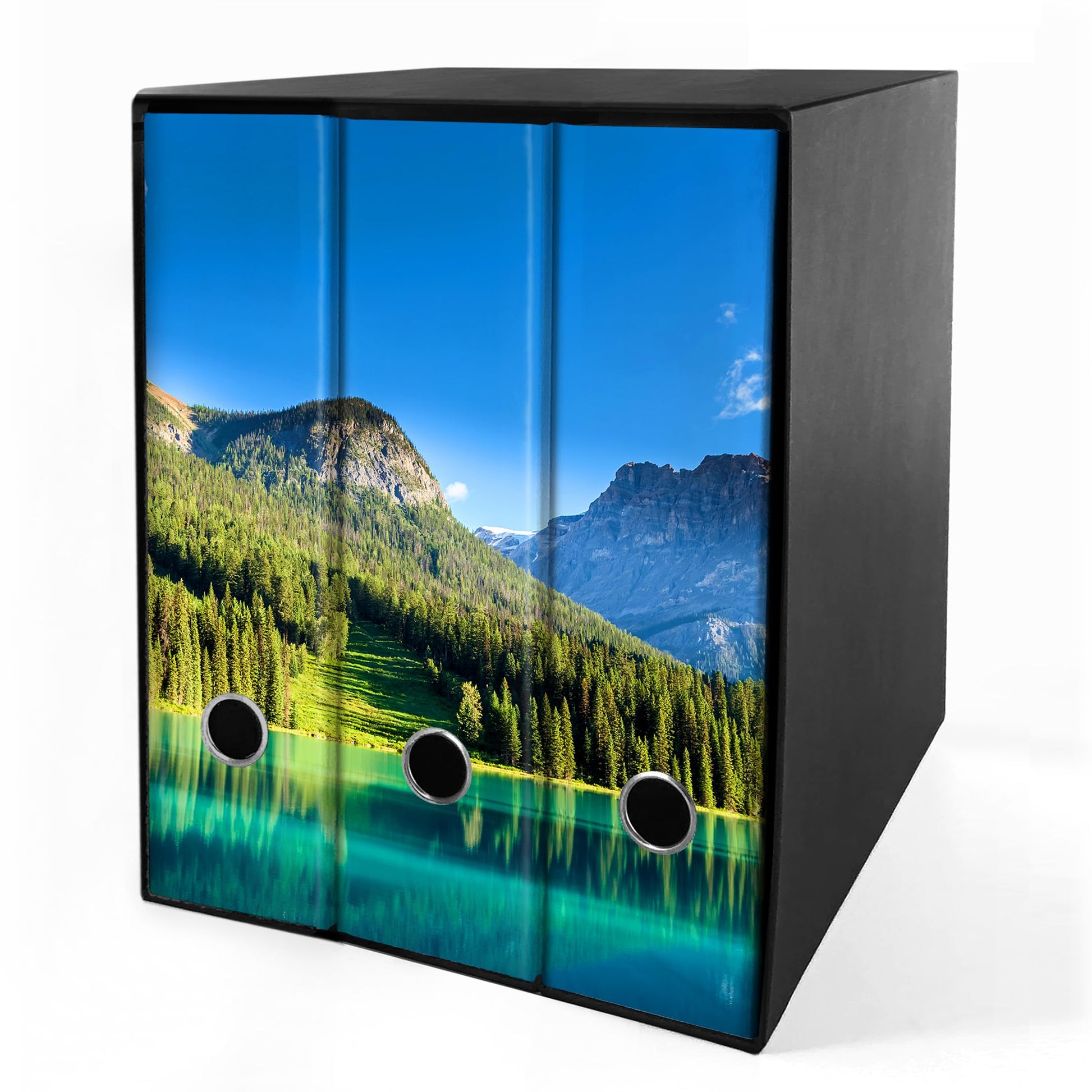 Shareprinting Set da 3 raccoglitori ad anelli - LAGO DI MONTAGNA (31 cm con 2 anelli)