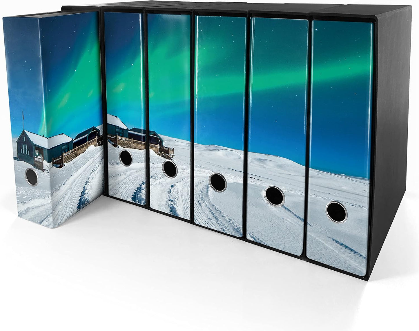 Set da 6 raccoglitori ad anelli - AURORA (H31 cm con 2 anelli)