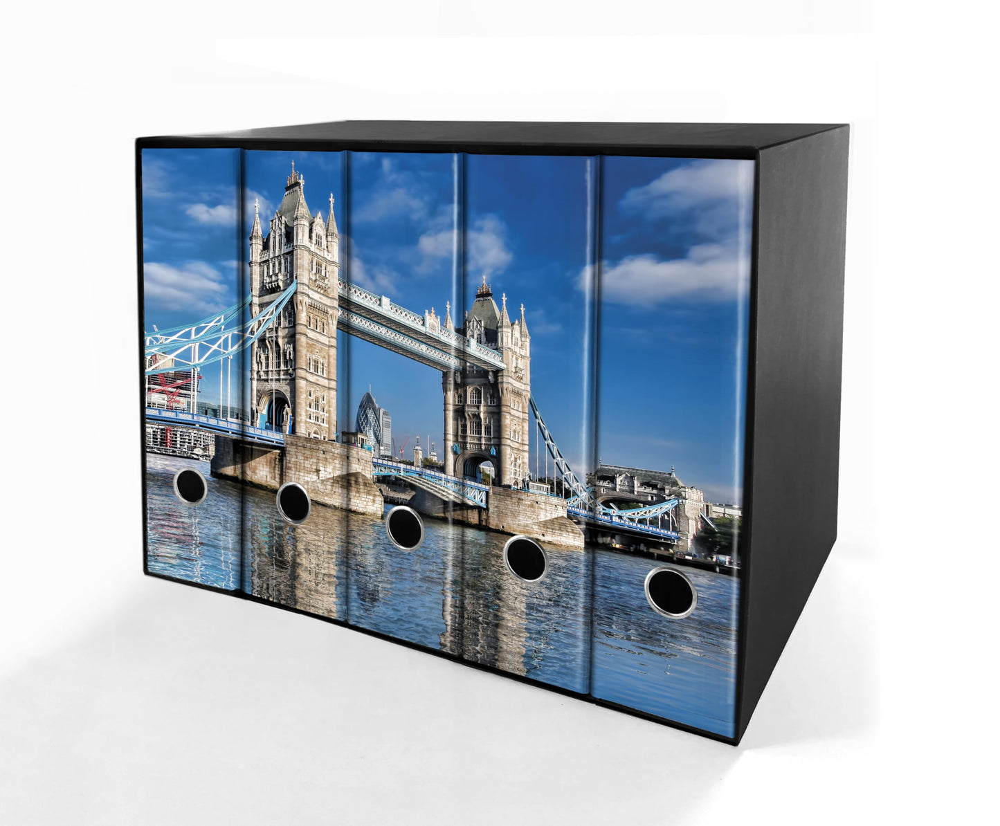 Set da 5 raccoglitori ad anelli - LONDRA (H31 cm con 2 anelli)