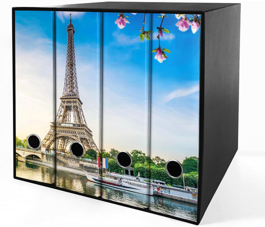 Set da 4 raccoglitori ad anelli PARIGI - Faldoni SHAREPRINTING (H31 con 2 anelli)