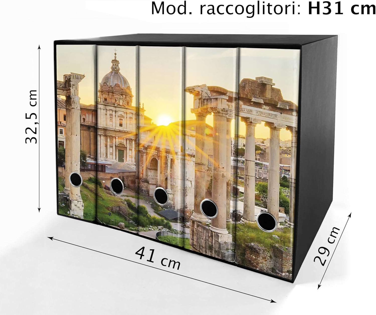 Set da 5 raccoglitori ad anelli ROMA ANTICA - Faldoni SHAREPRINTING (H31 con 2 anelli)