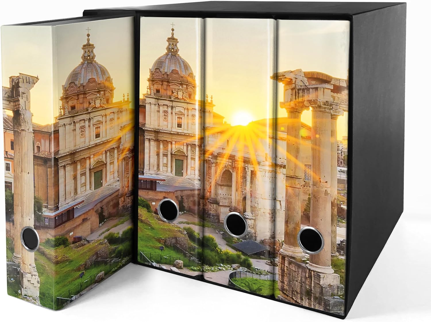 Set da 4 raccoglitori ad anelli ROMA ANTICA - Faldoni SHAREPRINTING (H31 con 2 anelli)
