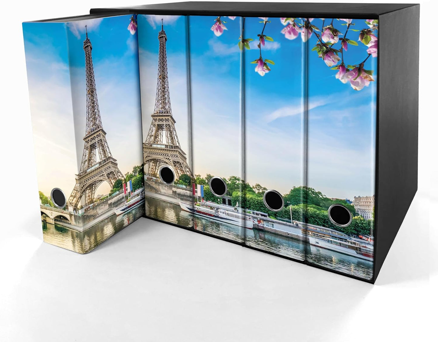 Set da 5 raccoglitori ad anelli - PARIGI (H31 cm con 2 anelli)