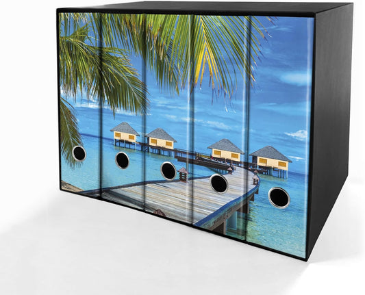 Set da 5 raccoglitori ad anelli MALDIVE - Faldoni SHAREPRINTING (H31 con 2 anelli)