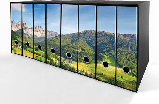 Set da 8 raccoglitori ad anelli SCENARIO ALPINO - Faldoni SHAREPRINTING (H31 con 2 anelli)