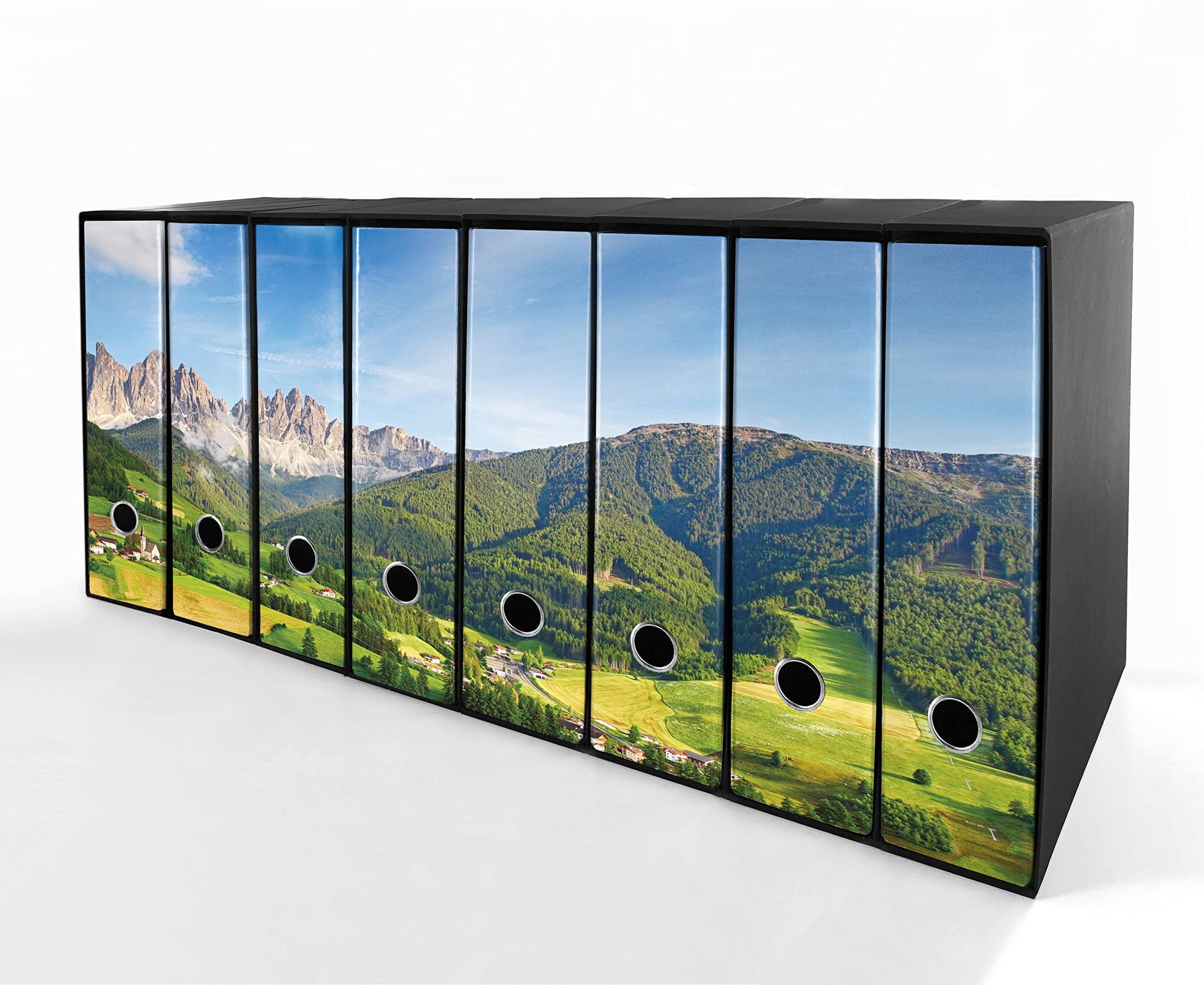 Set da 8 raccoglitori ad anelli SCENARIO ALPINO - Faldoni SHAREPRINTING (H31 con 2 anelli)