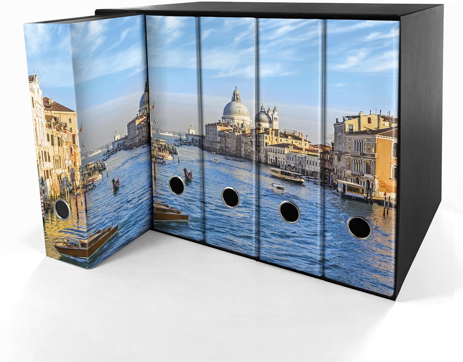 Set da 5 raccoglitori ad anelli VENEZIA, CANAL GRANDE - Faldoni SHAREPRINTING (H31 con 2 anelli)