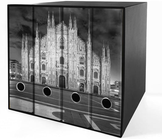 Set da 4 raccoglitori ad anelli DUOMO DI MILANO - Faldoni SHAREPRINTING (H31 con 2 anelli)