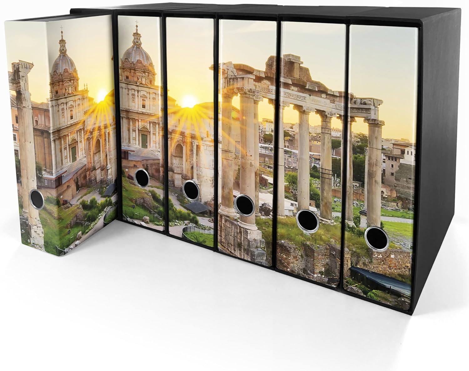 Set da 6 raccoglitori ad anelli ROMA ANTICA - Faldoni SHAREPRINTING (H31 con 2 anelli)