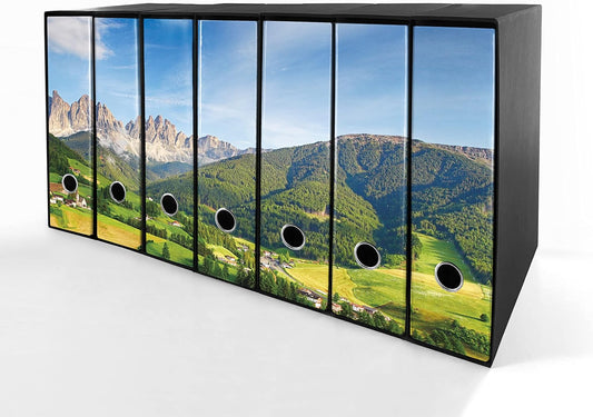 Set da 7 raccoglitori ad anelli SCENARIO ALPINO - Faldoni SHAREPRINTING (H31 con 2 anelli)