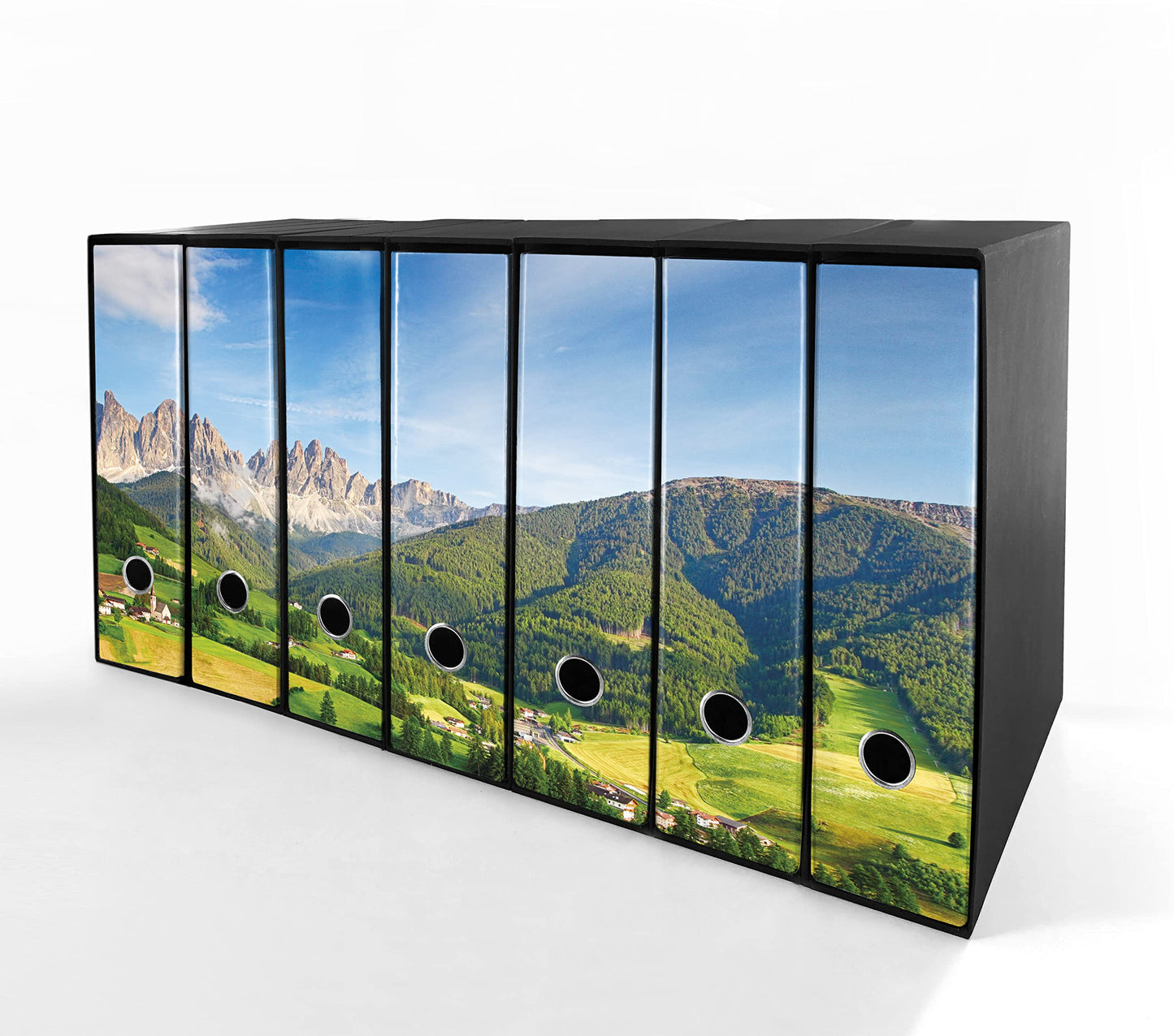 Set da 7 raccoglitori ad anelli SCENARIO ALPINO - Faldoni SHAREPRINTING (H31 con 2 anelli)
