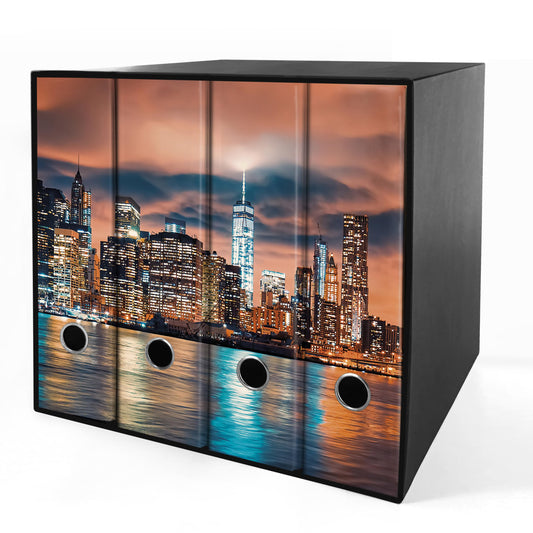 Set da 4 raccoglitori ad anelli - NEW YORK