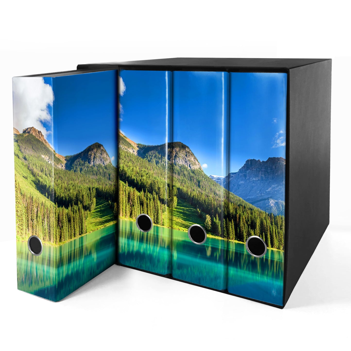 Set da 4 raccoglitori ad anelli - LAGO DI MONTAGNA