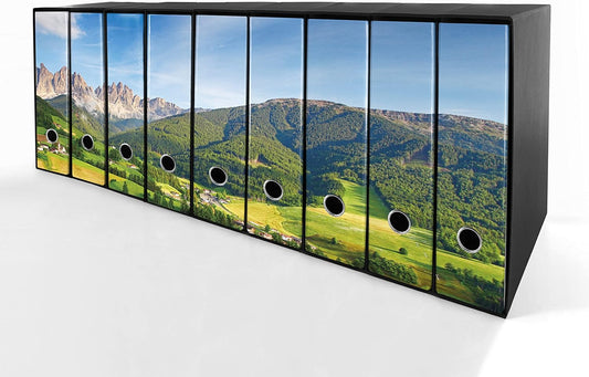 Set da 9 raccoglitori ad anelli SCENARIO ALPINO - Faldoni SHAREPRINTING (H31 con 2 anelli)