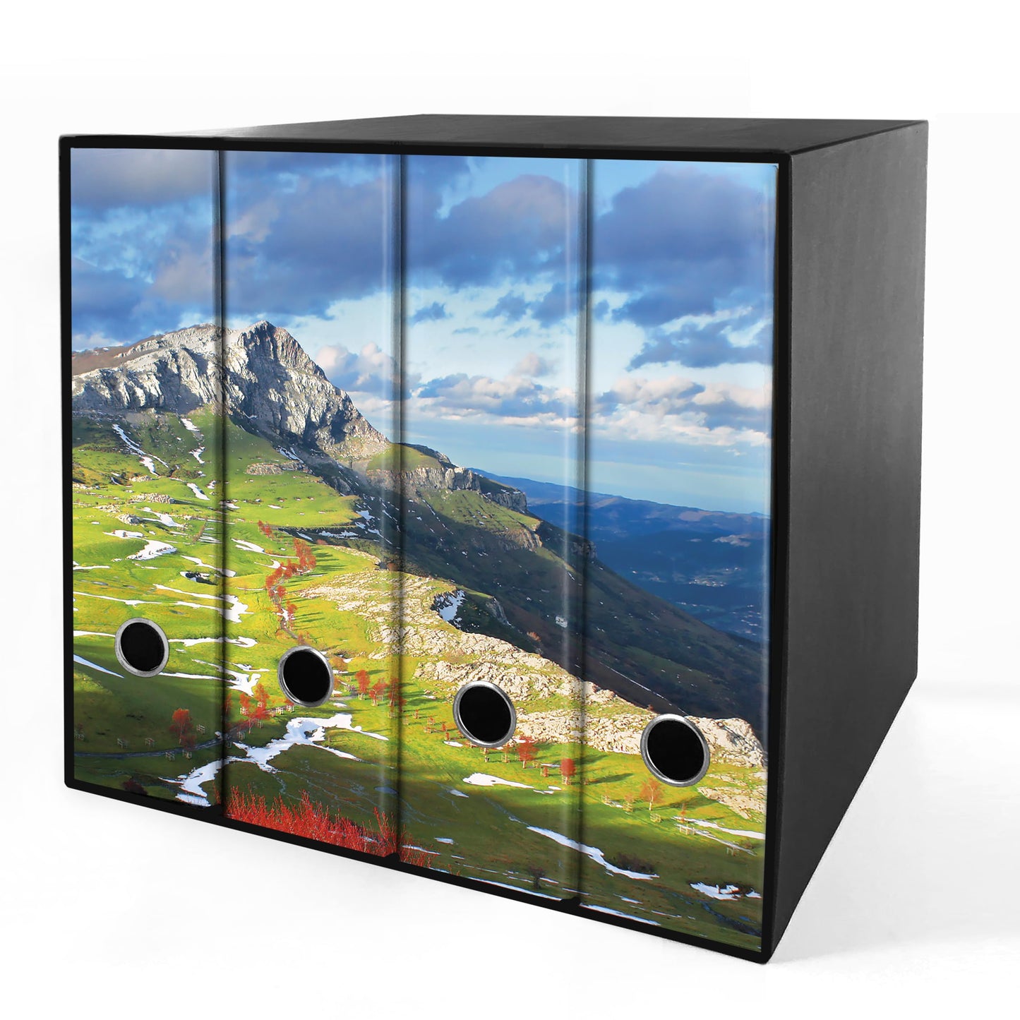 Set da 4 raccoglitori ad anelli - MONTAGNA (H31 cm con 2 anelli)