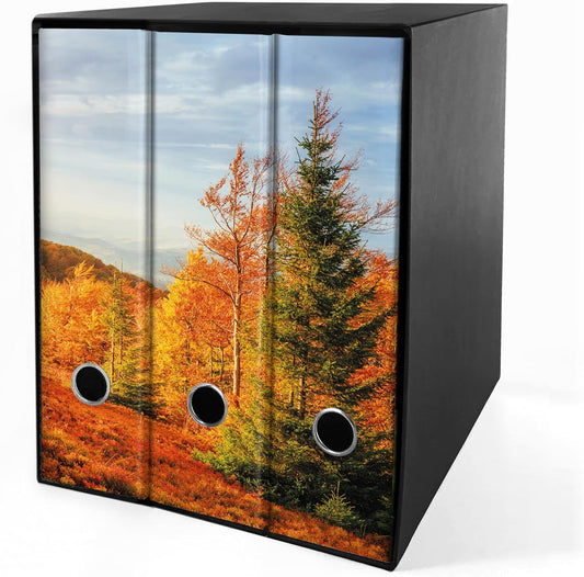 Set da 3 raccoglitori ad anelli - AUTUNNO (H31 cm con 2 anelli)