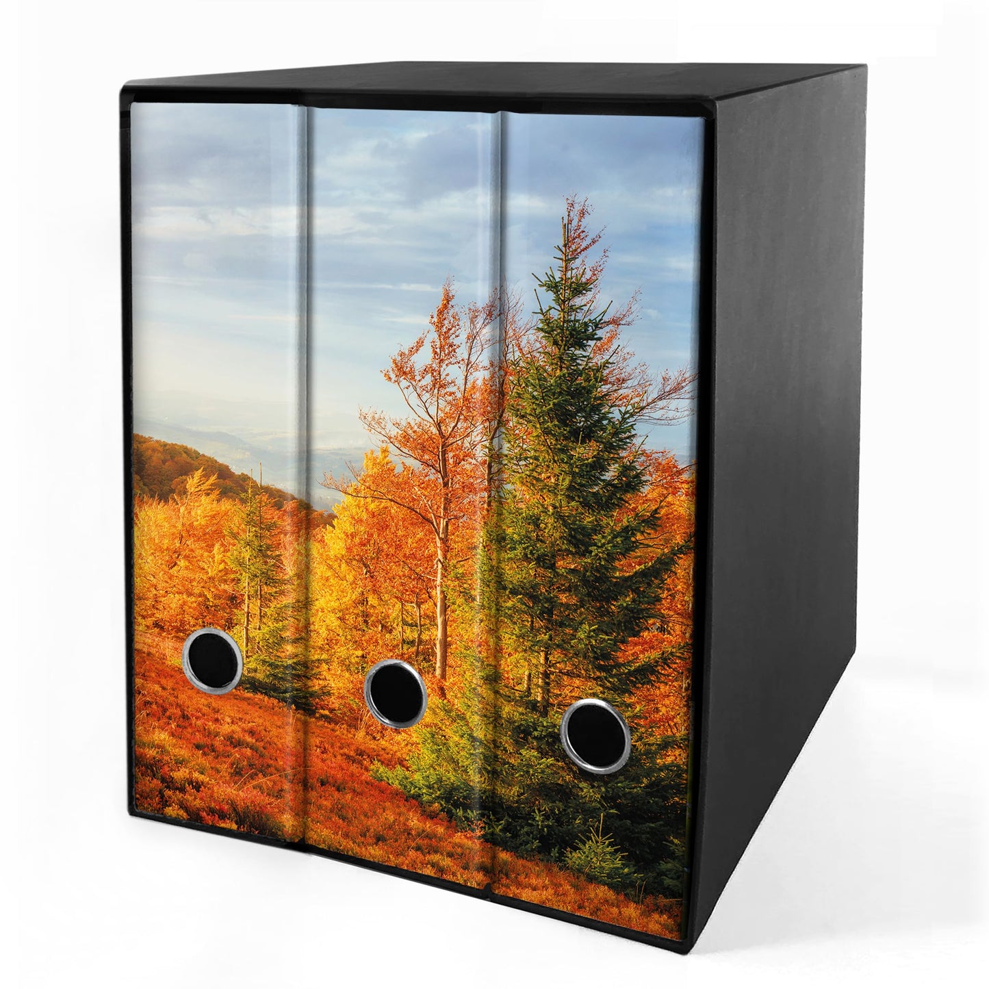 Set da 3 raccoglitori ad anelli - AUTUNNO (H31 cm con 2 anelli)