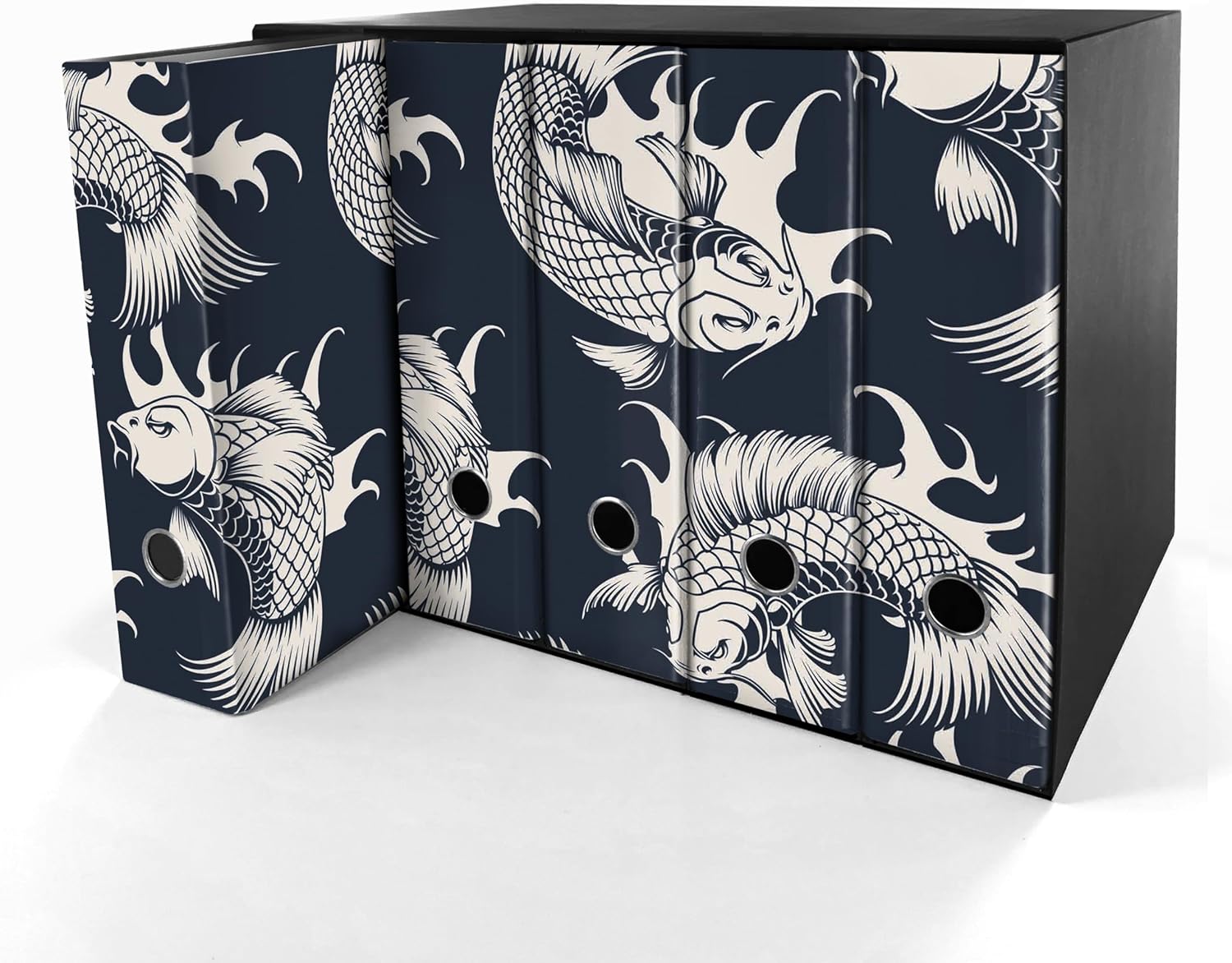 SET da 5 Raccoglitori ad anelli - CARPE BIANCHE (28x31 cm con 2 anelli)