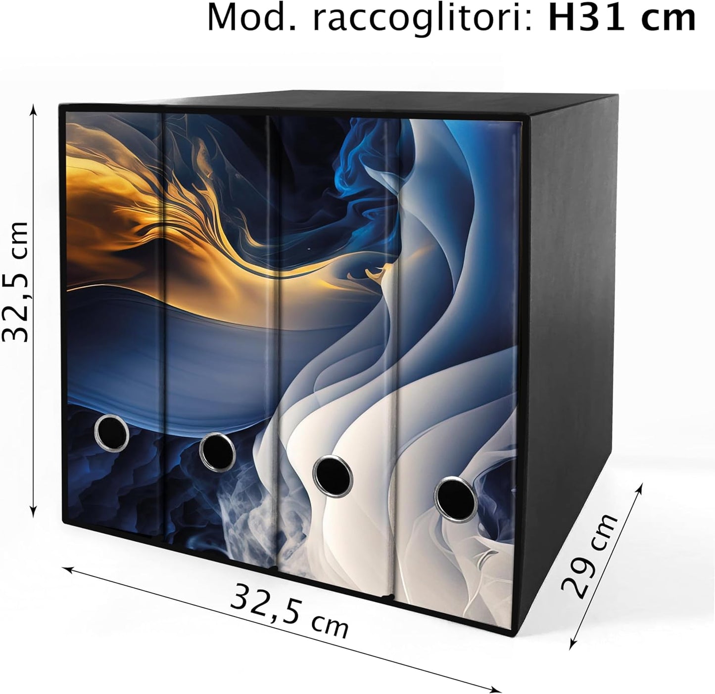 Set da 4 raccoglitori ad anelli MURALES ASTRATTO - Faldoni SHAREPRINTING (H31 con 2 anelli)