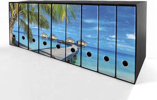 Set da 9 raccoglitori ad anelli MALDIVE - Faldoni SHAREPRINTING (H31 con 2 anelli)