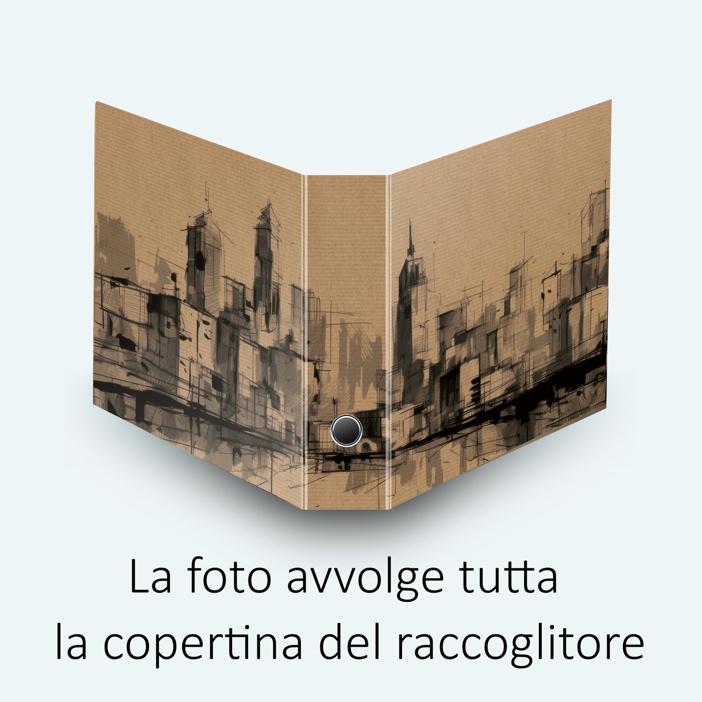 Raccoglitori ad anelli Avana Città illustrata- Set da 4 raccoglitori - SHAREPRINTING Faldoni