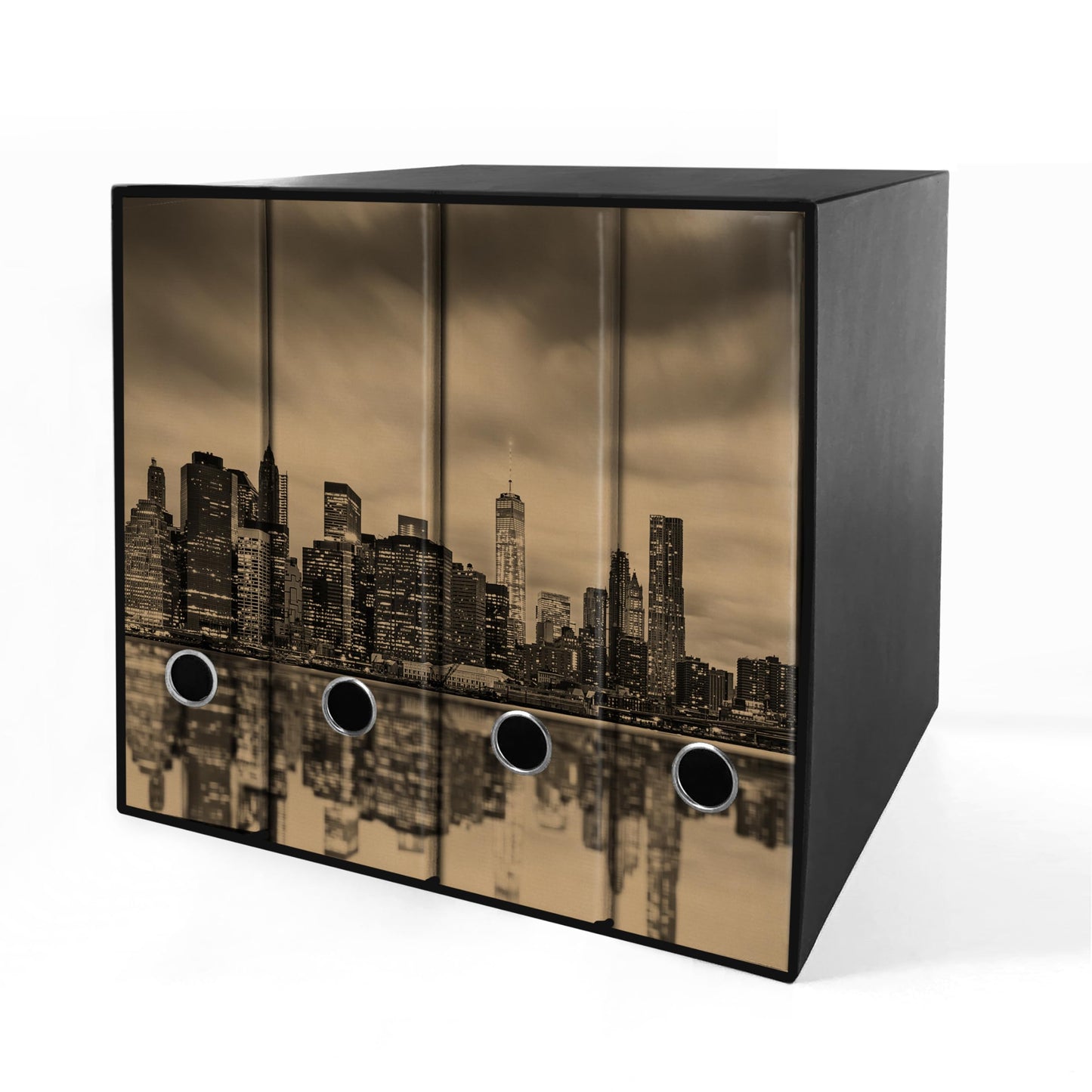 Raccoglitori ad anelli Avana NEW YORK - Set da 4 raccoglitori - SHAREPRINTING Faldoni
