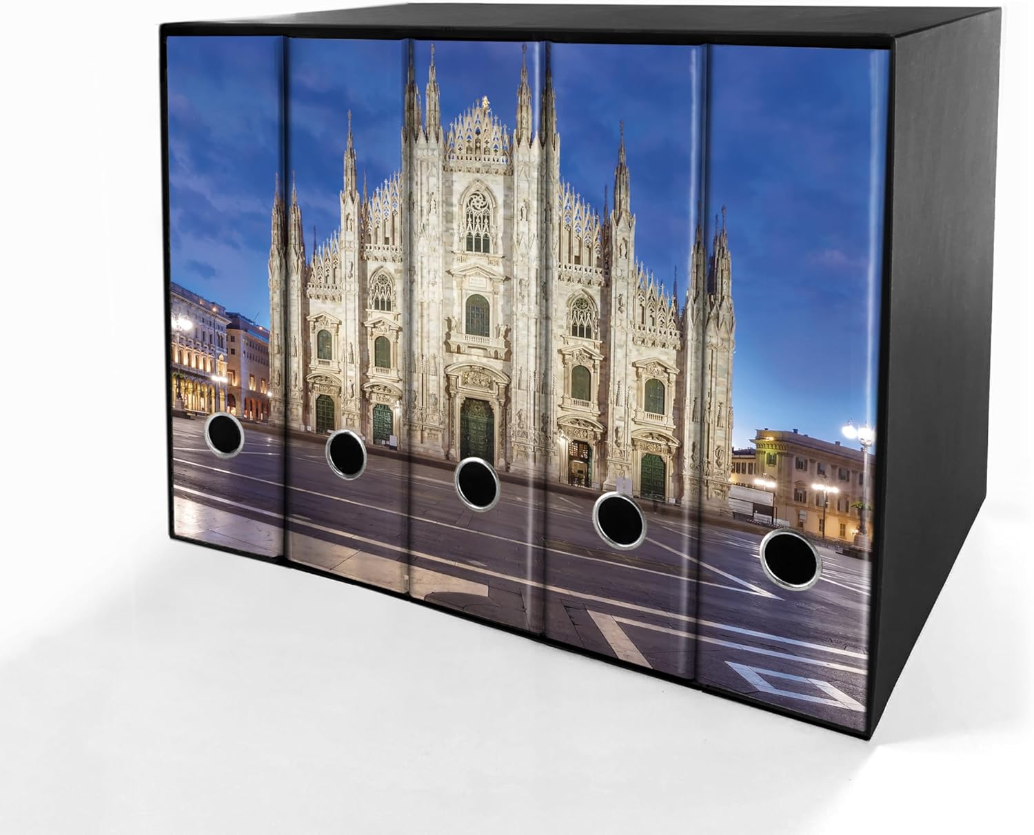 Set da 5 raccoglitori ad anelli DUOMO DI MILANO A COLORI - Faldoni SHAREPRINTING (H31 con 2 anelli)