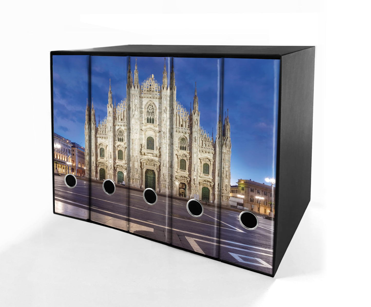Set da 5 raccoglitori ad anelli DUOMO DI MILANO A COLORI - Faldoni SHAREPRINTING (H31 con 2 anelli)