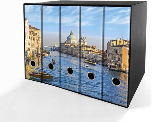 Set da 5 raccoglitori ad anelli VENEZIA, CANAL GRANDE - Faldoni SHAREPRINTING (H31 con 2 anelli)