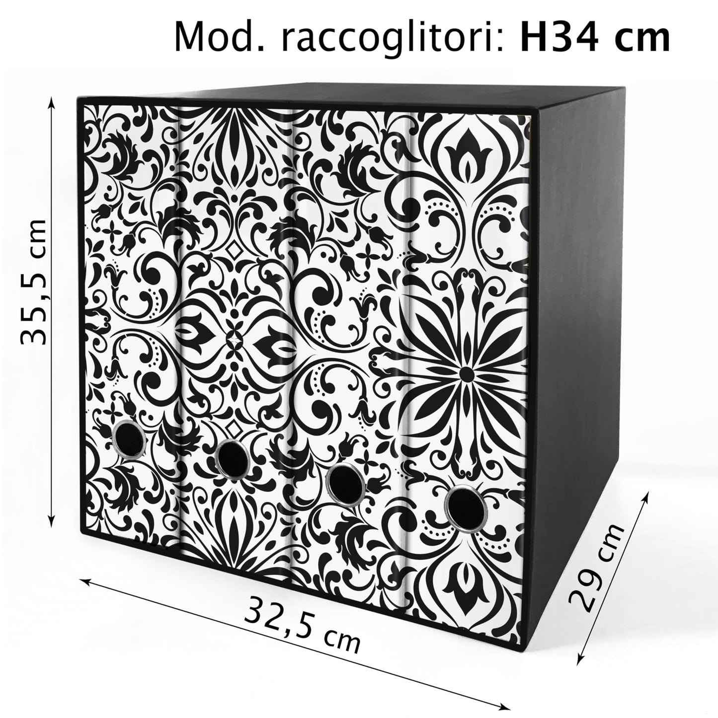 Set da 4 raccoglitori ad anelli - DAMASCO