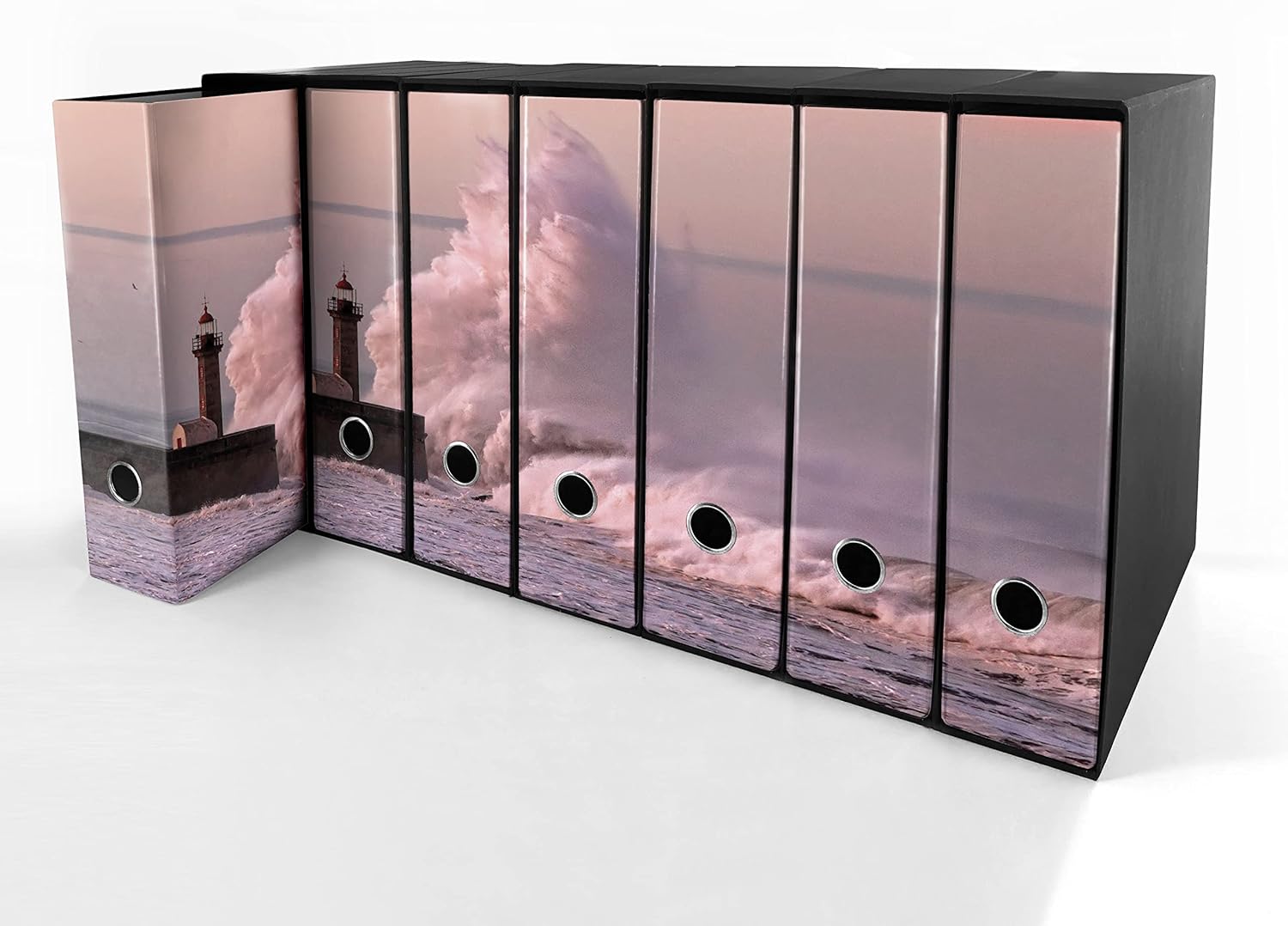 Set da 7 raccoglitori ad anelli FARO CON ONDA - Faldoni SHAREPRINTING (H31 con 2 anelli)